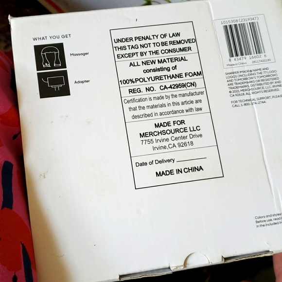 NIB Sharper Image Shiatsu Neck and Back Kneading Massager - plug in - Picture 5 of 6